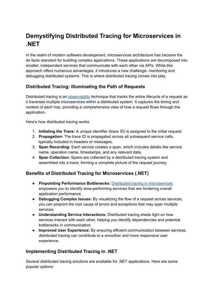 demystifying distributed tracing