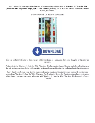 [PDF EPUB] Download Warriors #1: Into the Wild (Warriors: The Prophecies Begin,