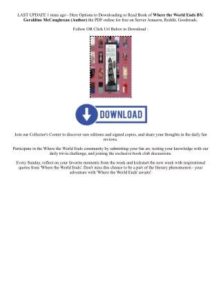 [PDF EPUB] Download Where the World Ends By  Geraldine McCaughrean (Author)  Ful