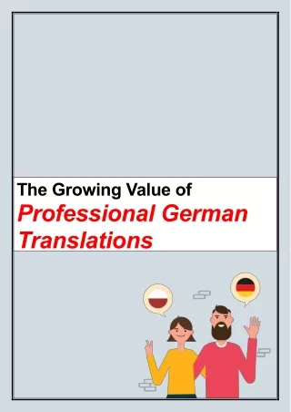 The Growing Value of Professional German Translations