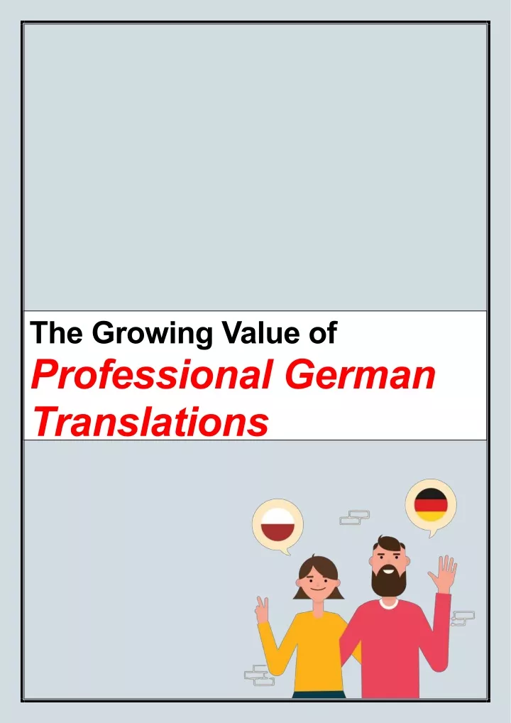 the growing value of professional german