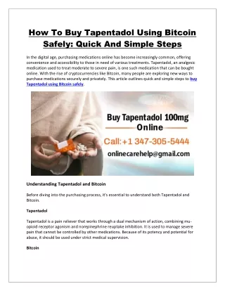 how to buy tapentadol using bitcoin safely quick