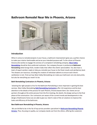 Bathroom Remodel Near Me in Phoenix