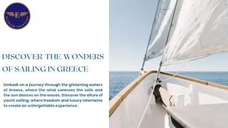 Discover the Wonders of Sailing in Greece