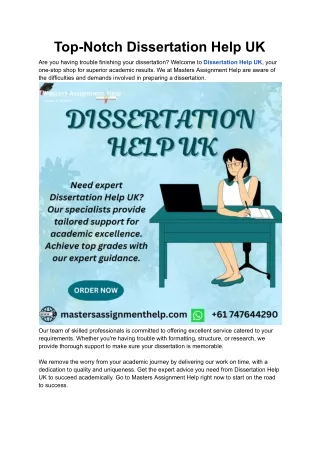 top notch dissertation help uk