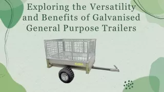 Galvanised General Purpose Trailers