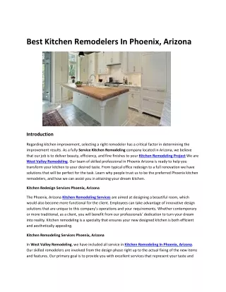 Best Kitchen Remodelers in Phoenix