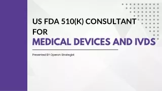 US FDA 510(k) Consultant for Medical Devices and IVDs pdf