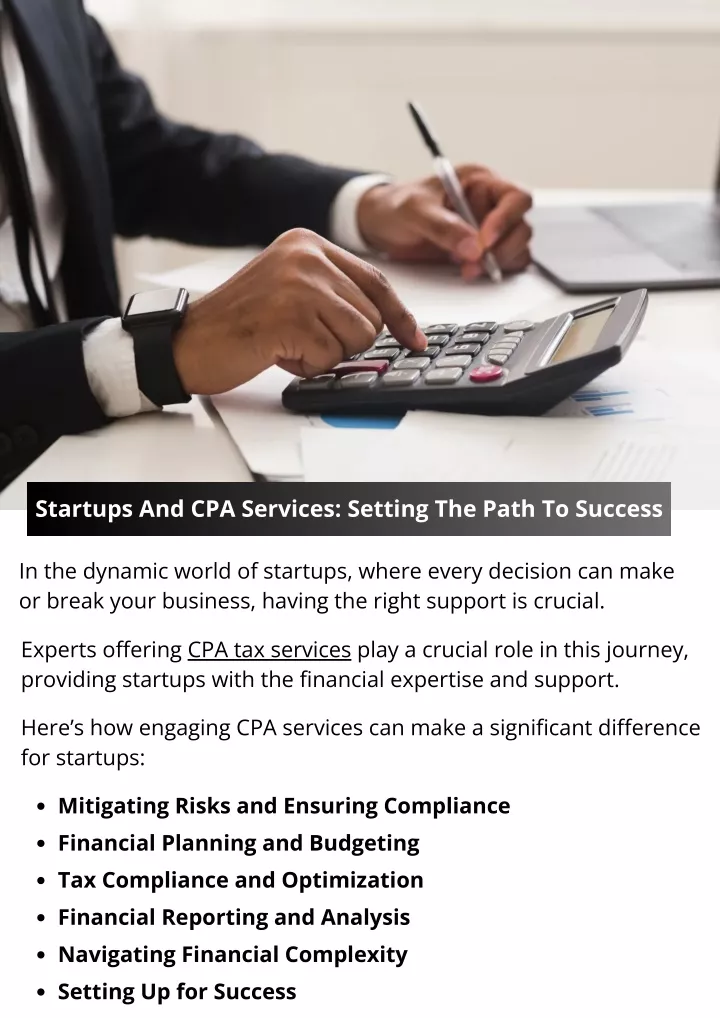 startups and cpa services setting the path