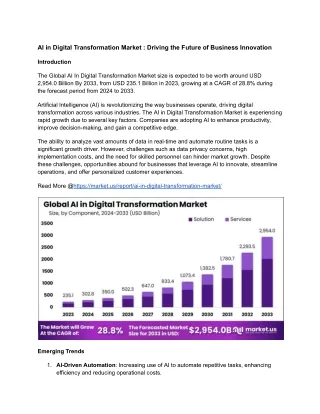 ai in digital transformation market driving