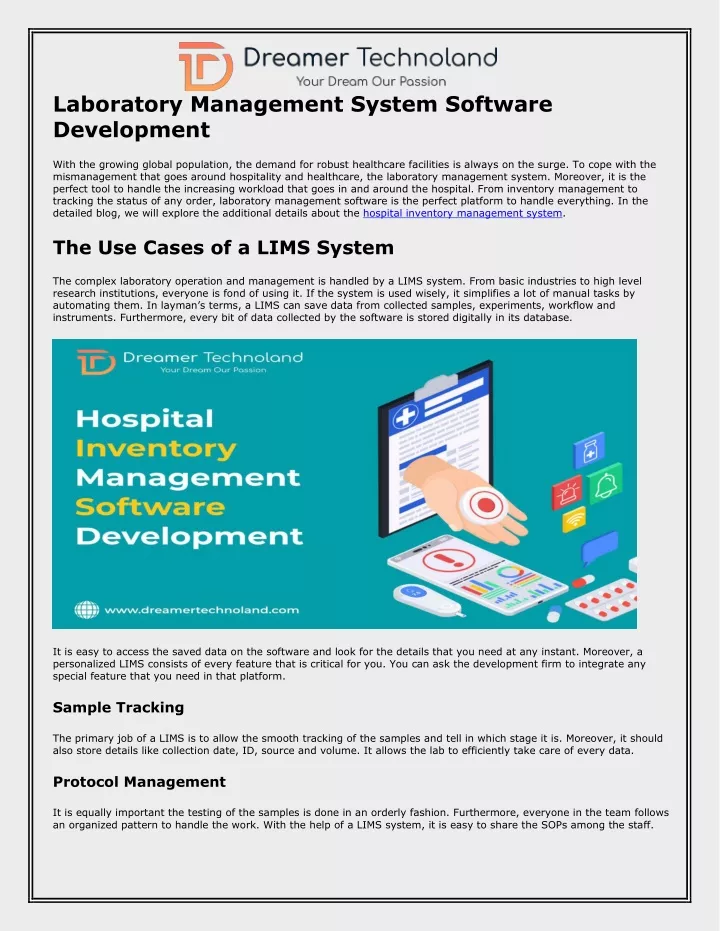 laboratory management system software development