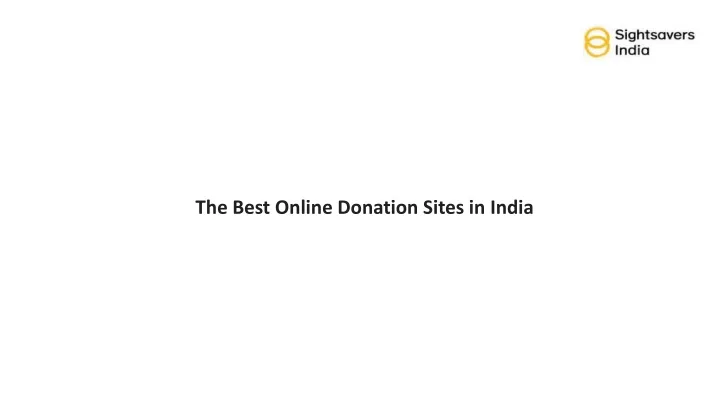 the best online donation sites in india