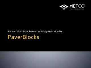 Quality Construction Blocks by Metco Block Manufacturer in Mumbai