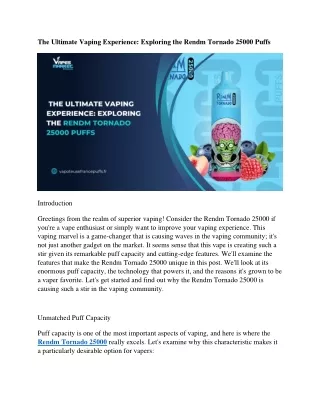 the ultimate vaping experience exploring
