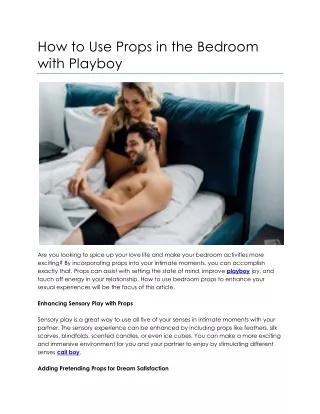 How to Use Props in the Bedroom with Playboy