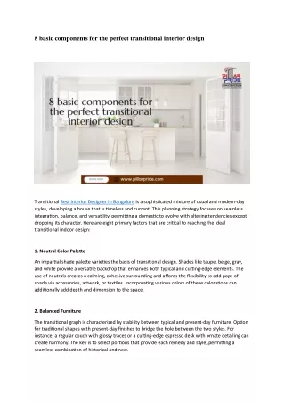 8 basic components for the perfect transitional