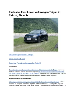 Exclusive First Look_ Volkswagen Taigun in Calicut, Phoenix