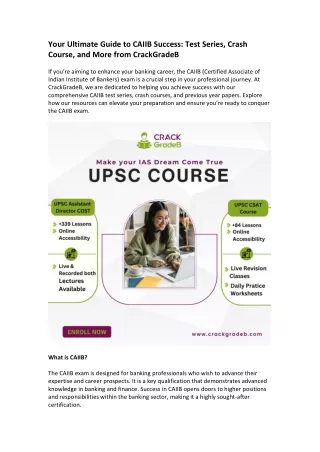 your ultimate guide to caiib success test series