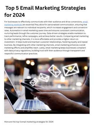 Top 5 Email Marketing Strategies for 2024 | Hatchberries Technologies