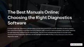 Top Diagnostics Software - The Best Manuals Online