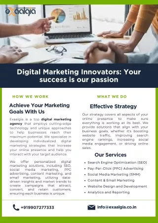 Digital Marketing Innovators: Your success is our passion