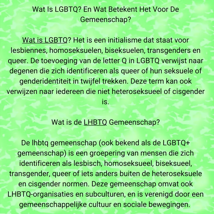 wat is lgbtq en wat betekent het voor