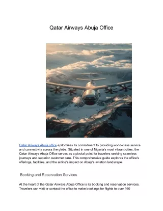 Qatar Airways Abuja Office
