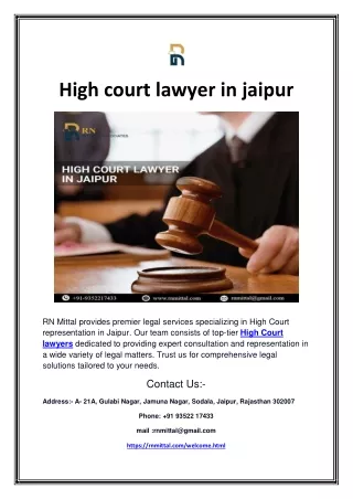 High court lawyer in jaipur