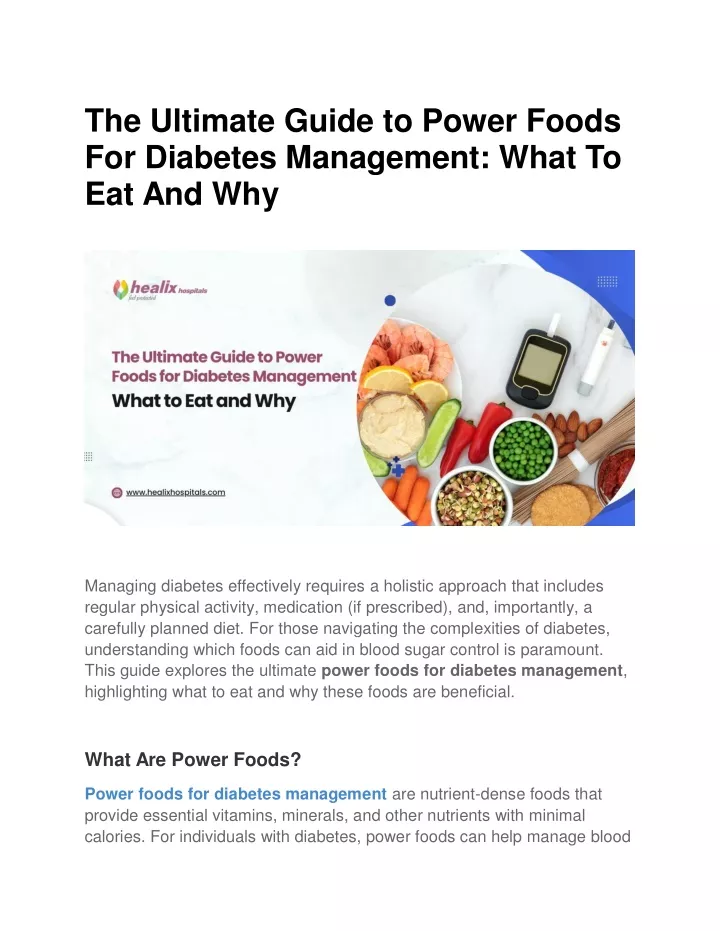 the ultimate guide to power foods for diabetes