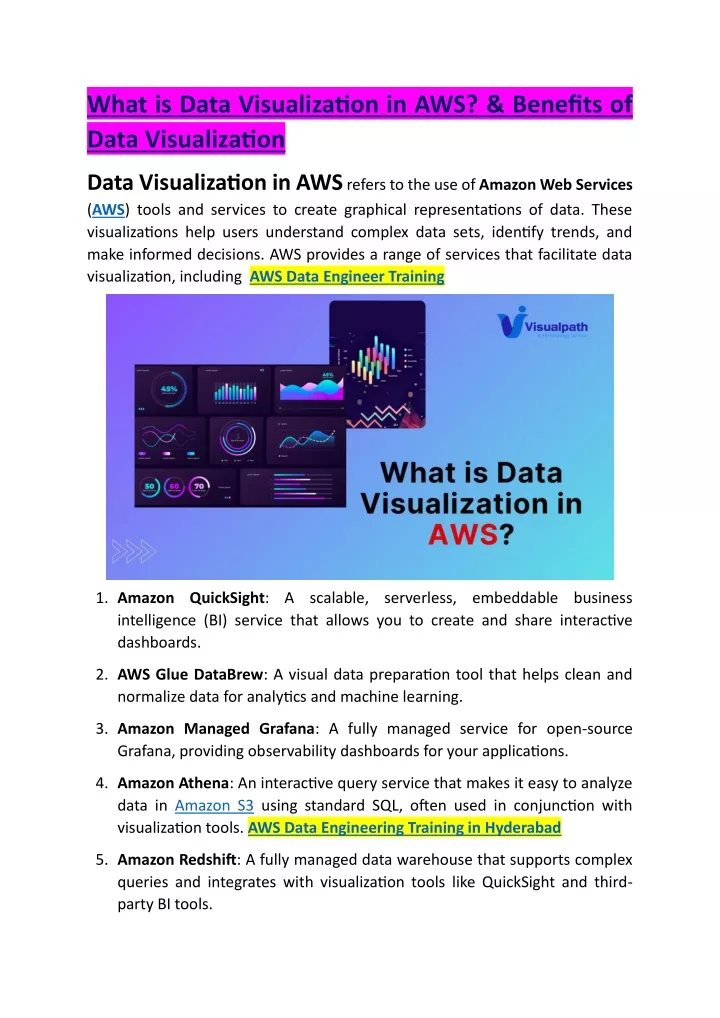 what is data visualization in aws benefits