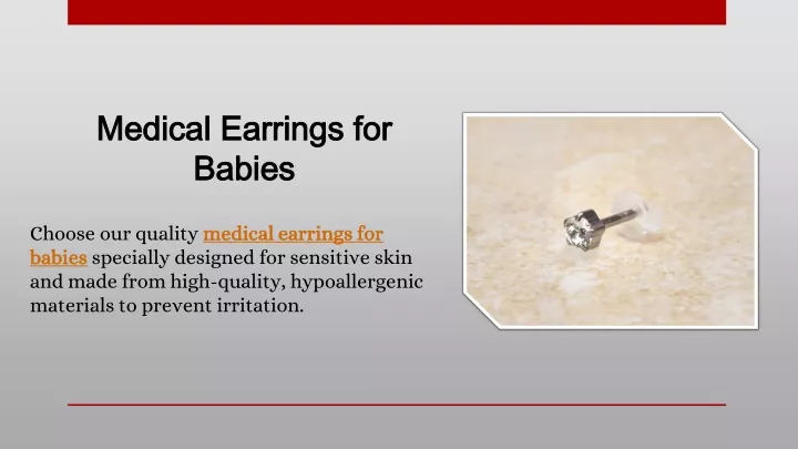 medical earrings for babies