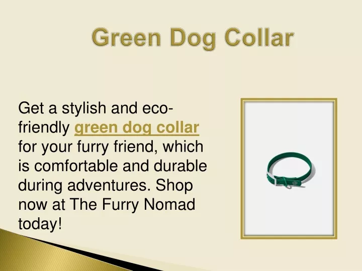 green dog collar