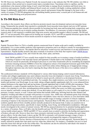 Tb-500 Reviews, Medical Tests, And Security