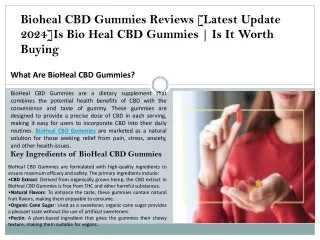 BioHeal CBD Gummies