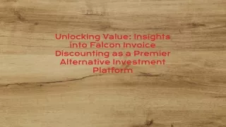 Be a Head of the Curve: The Best Alternative Investment Platform