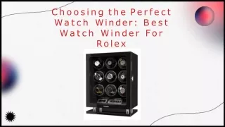 Best Watch Winder For Rolex
