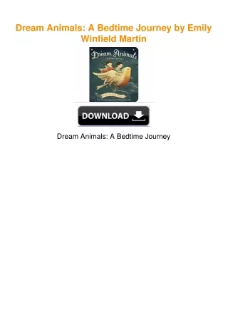 Dream Animals: A Bedtime Journey by Emily Winfield Martin