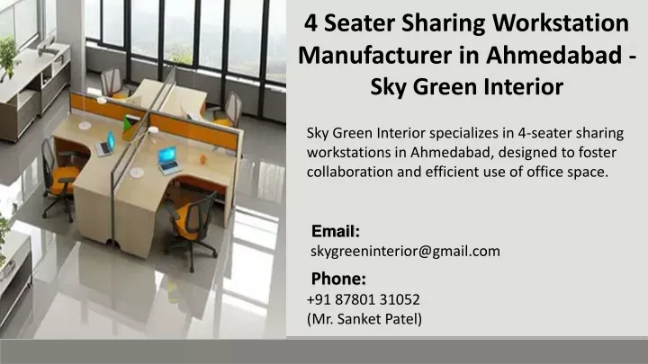 4 seater sharing workstation manufacturer