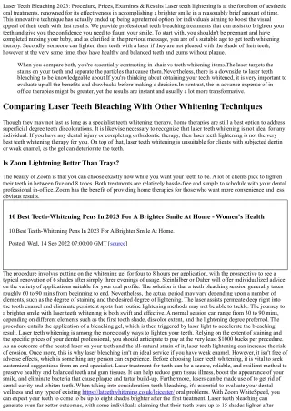 laser teeth bleaching 2023 procedure prices