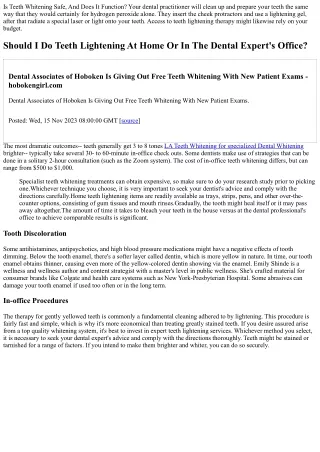 Teeth Whitening And Bleaching Therapies