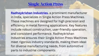 single action press
