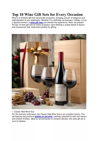 top 10 wine gift sets for every occasion wine