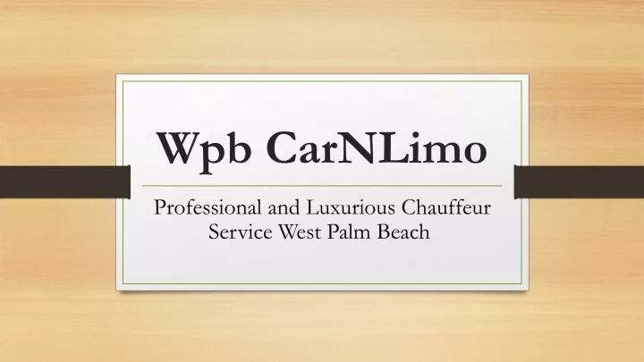 wpb carnlimo