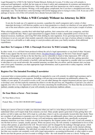 Exactly How To Compose A Will Certainly 2024 Guide