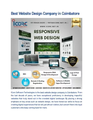 Best Website Design Company in Coimbatore