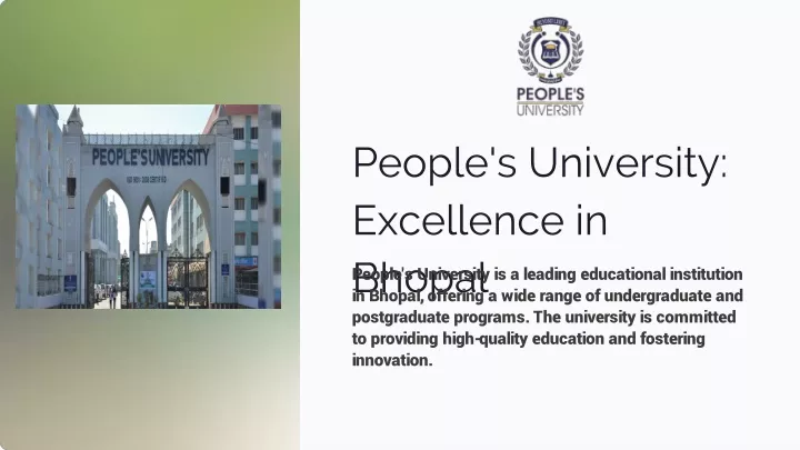 people s university excellence in bhopal