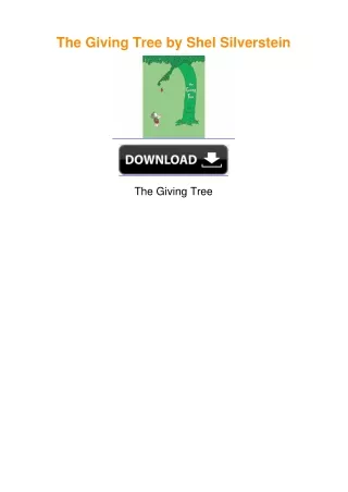 The Giving Tree by Shel Silverstein