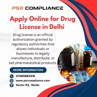 Apply Online for Drug License in Delhi