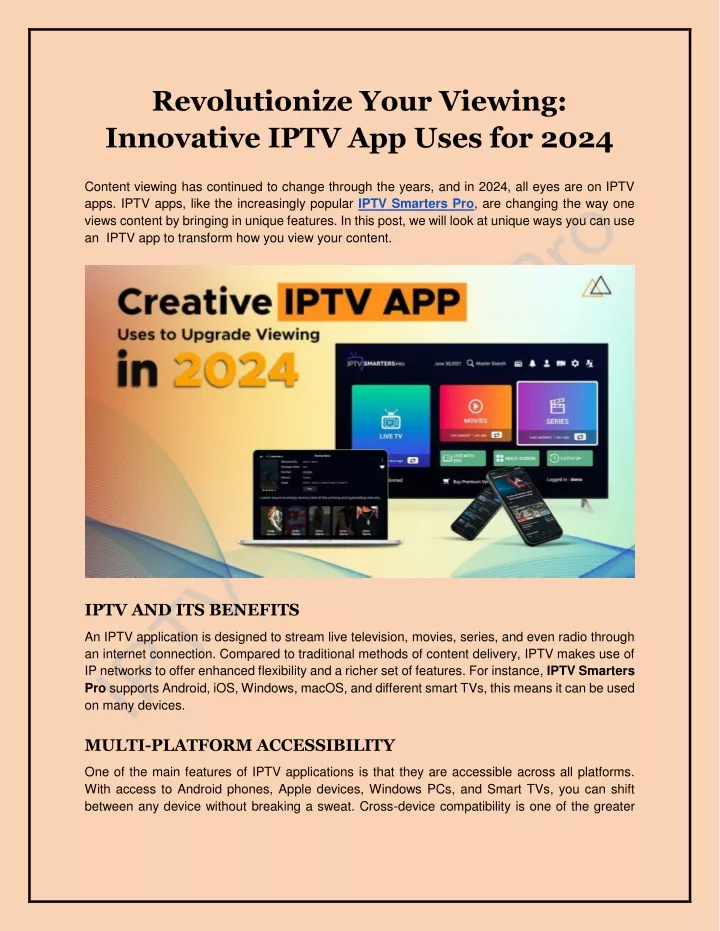 revolutionize your viewing innovative iptv