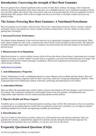 introduction uncovering the strength of beet root
